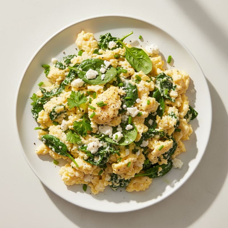 Hearty Scrambled Eggs with Savory Herbs