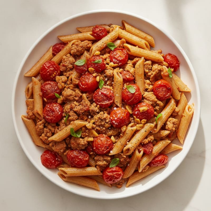Turkey Penne with Roasted Tomato Sauce