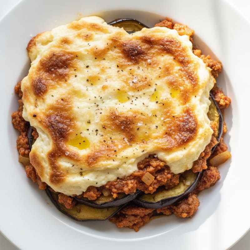 Lamb and Eggplant Moussaka with Béchamel