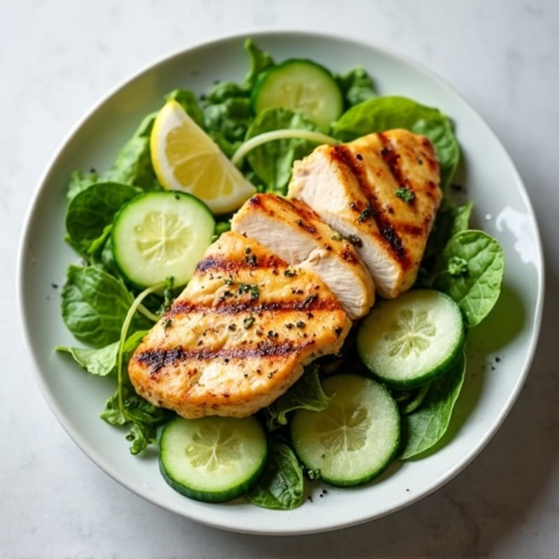 Grilled Chicken and Cucumber Salad