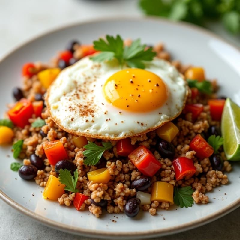 Spicy Lime-Cilantro Turkey Taco Skillet