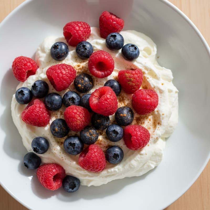 Silky Protein Yogurt Bowl with Mixed Berries
