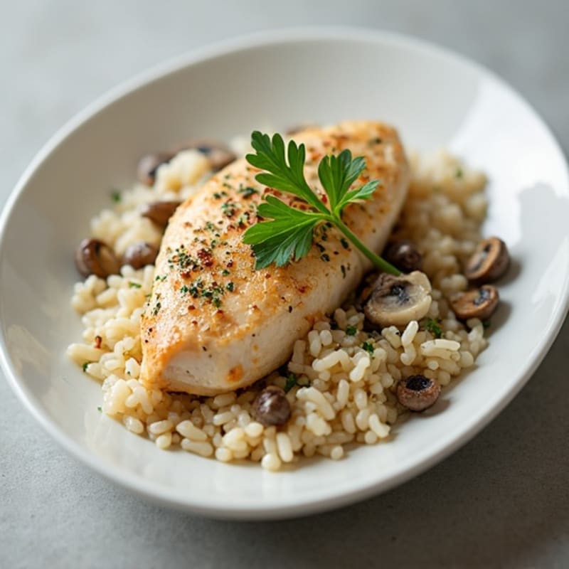 Healthy Creamy Mushroom Risotto