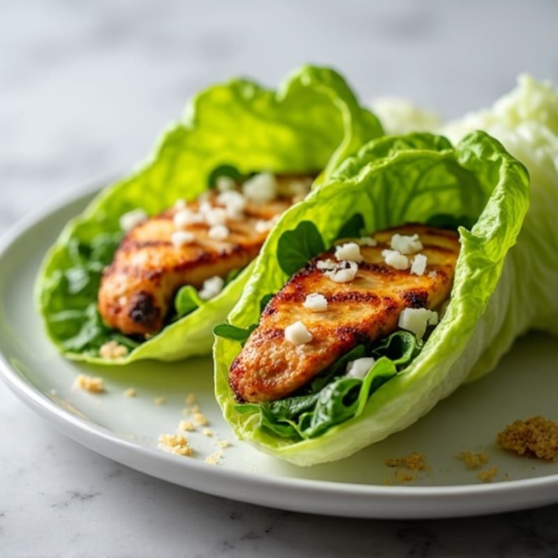 Crispy Grilled Chicken Caesar Lettuce Wrap