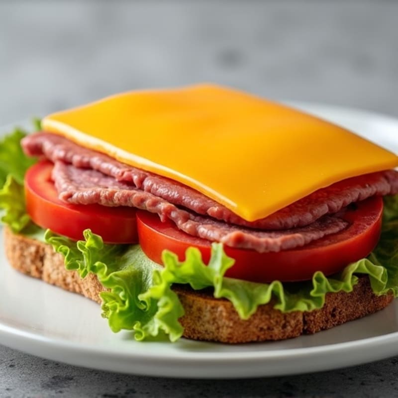 Lean Roast Beef and Sharp Cheddar Open-Face Sandwich