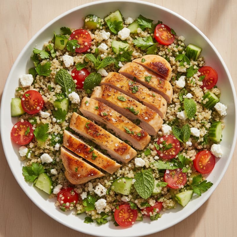 Lemon Herb Chicken and Quinoa Salad