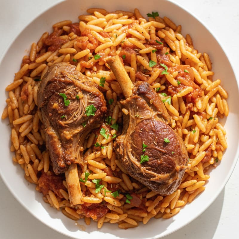 Greek Orzo with Braised Lamb