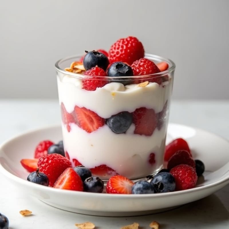 Creamy Greek Yogurt Protein Parfait with Mixed Berries