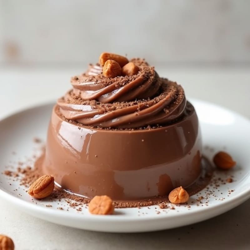 Silky Chocolate Protein Pudding with Almond Butter