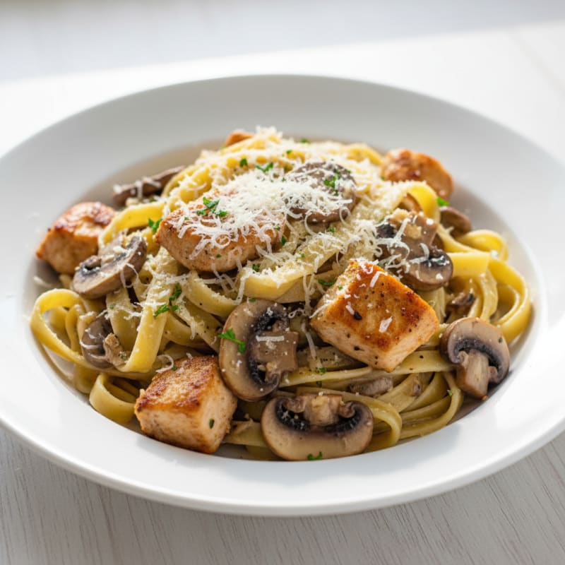 Truffle Mushroom Tagliatelle with Parmesan