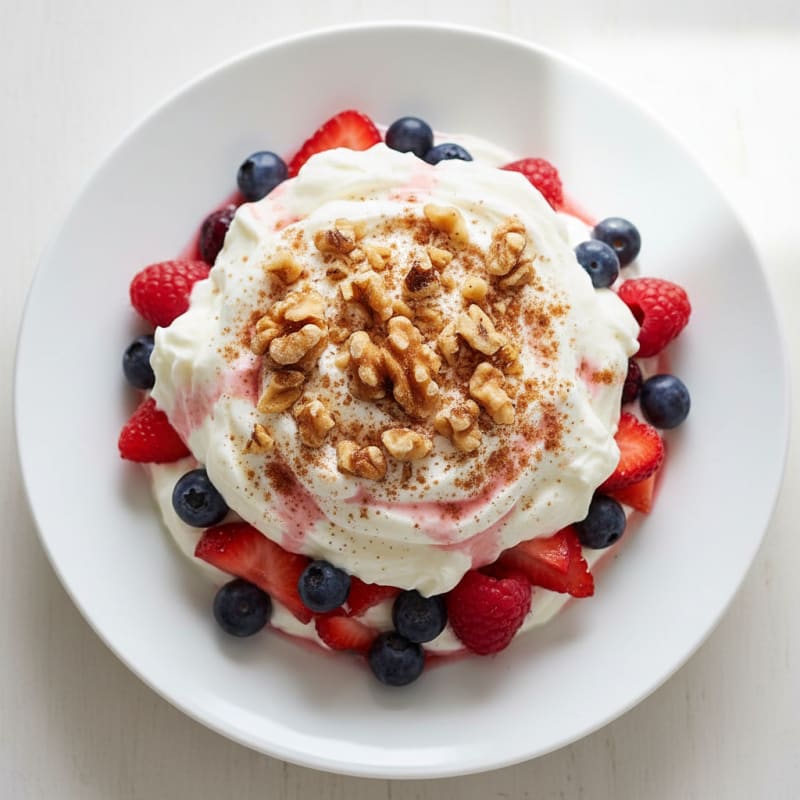Greek Yogurt Protein Parfait with Mixed Berries