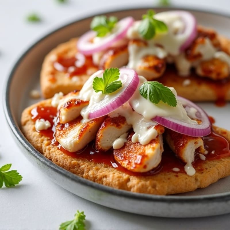 Crispy BBQ Ranch Chicken Flatbread