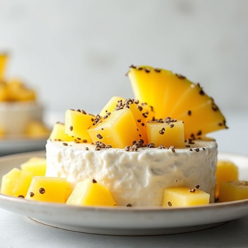 Cottage Cheese with Pineapple and Chia Seeds
