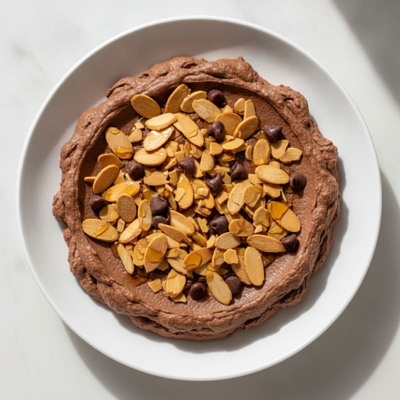 Silky Chocolate Protein Pudding with Almond Crunch