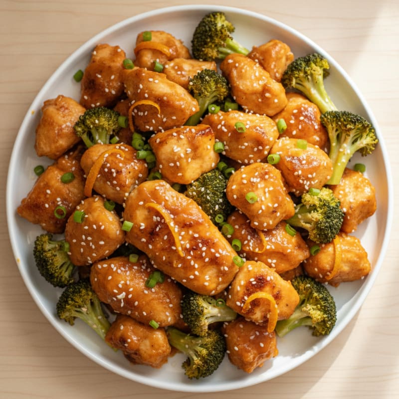 Baked Orange Chicken with Broccoli