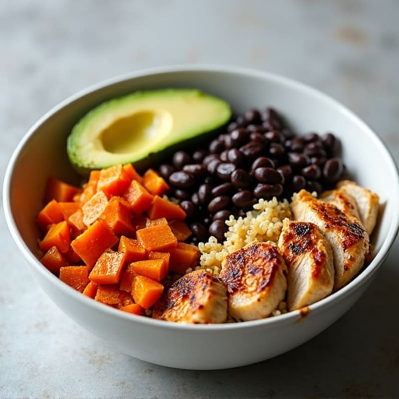 Roasted Chipotle-Lime Sweet Potato and Black Bean Bowl