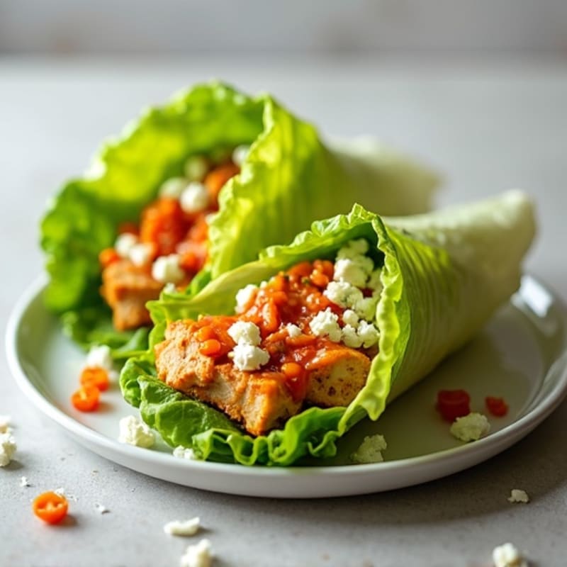Spicy Buffalo Ranch Chicken Lettuce Wrap
