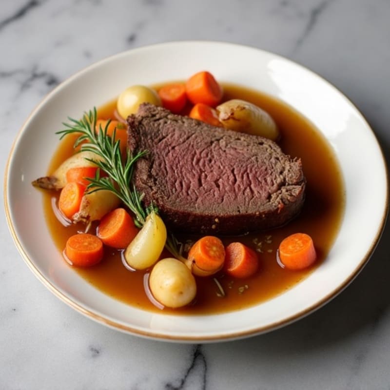 Slow-Cooked Tender Beef Pot Roast with Root Vegetables