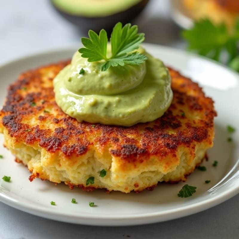 Baked Crispy Tuna Cakes with Creamy Avocado Dip