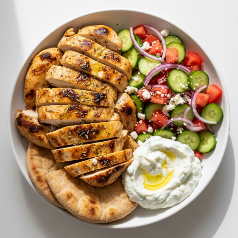 Tender Grilled Chicken Gyro Platter
