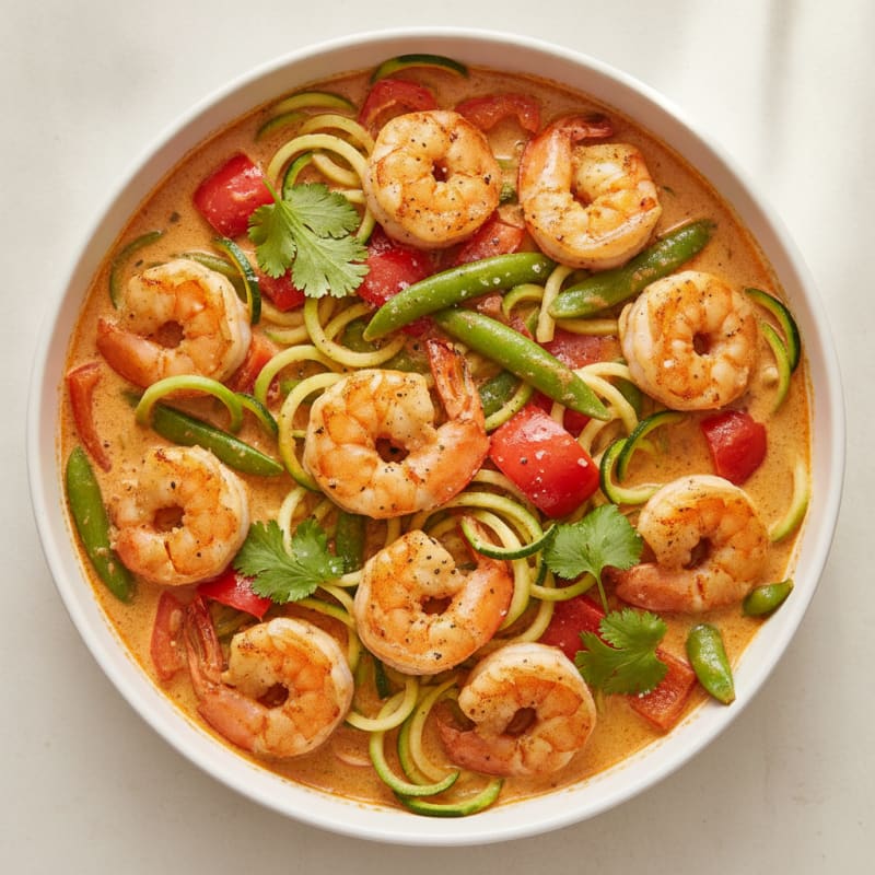 Coconut Red Curry Shrimp Skillet