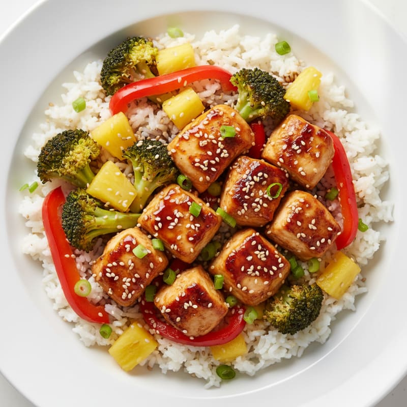 Teriyaki Chicken and Pineapple Rice Bowl