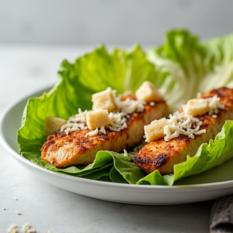 Crispy Grilled Chicken Caesar Lettuce Wrap