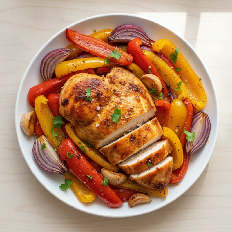 Harissa Chicken with Roasted Vegetables