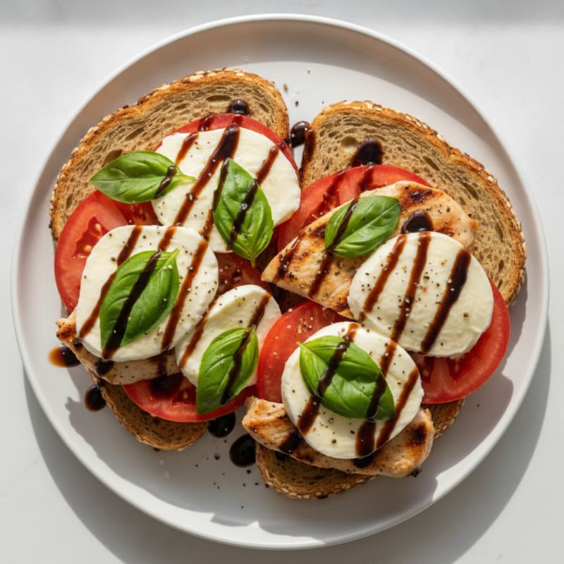 Grilled Caprese Sandwich with Balsamic Glaze