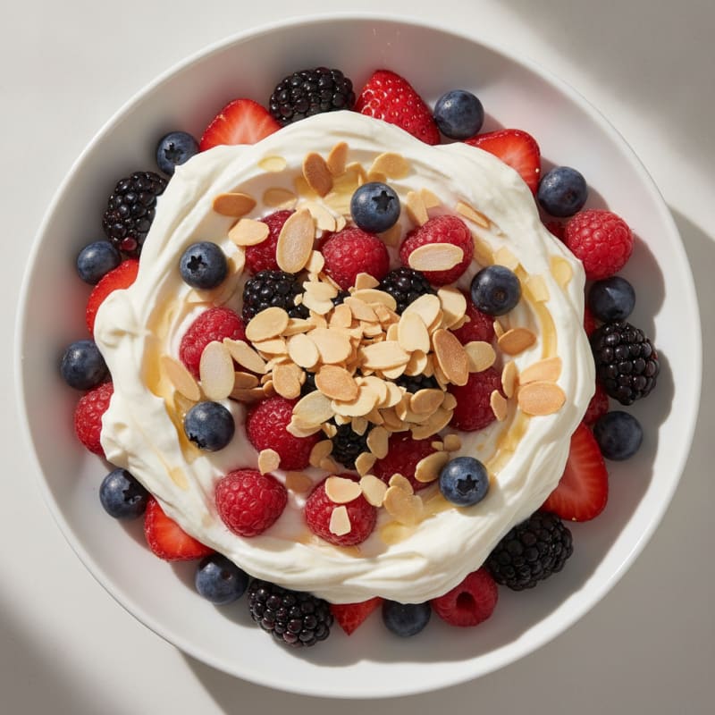 Creamy Greek Yogurt Protein Parfait with Mixed Berries