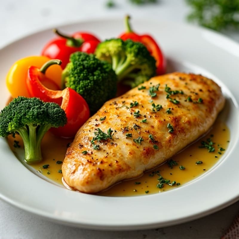 Sheet Pan Lemon Herb Chicken with Roasted Broccoli and Bell Peppers