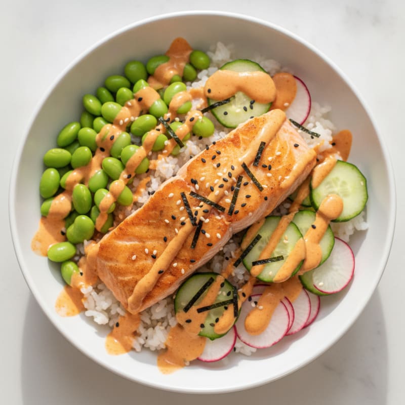 Salmon Sushi Rice Bowl