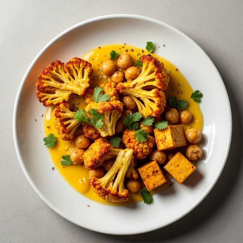 Crispy Turmeric Cauliflower Steaks with Tahini Drizzle