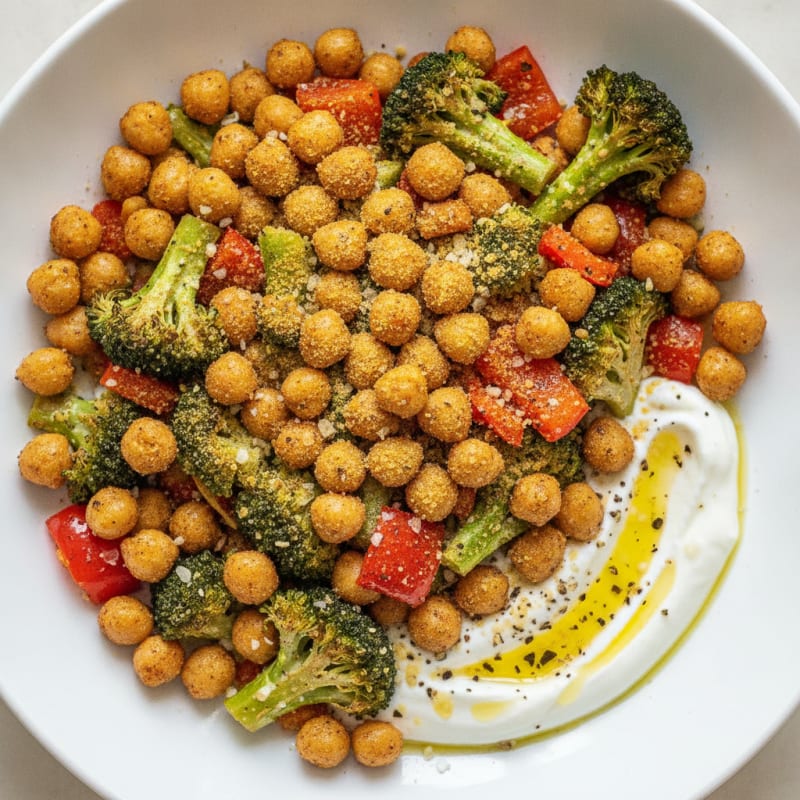 Roasted Vegetable and Chickpea Bowl
