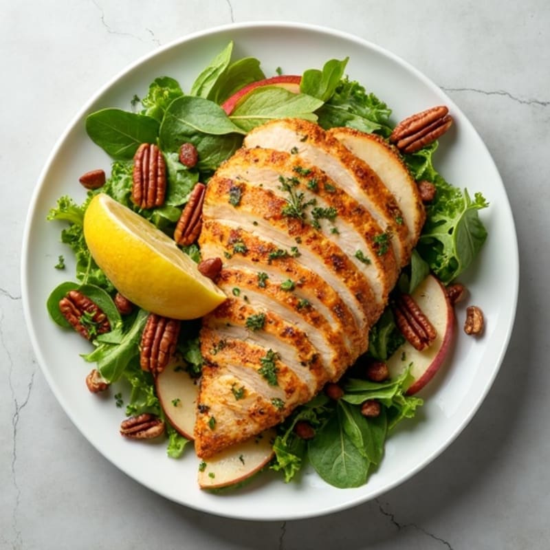 Herb-Roasted Chicken and Crispy Apple Pecan Salad