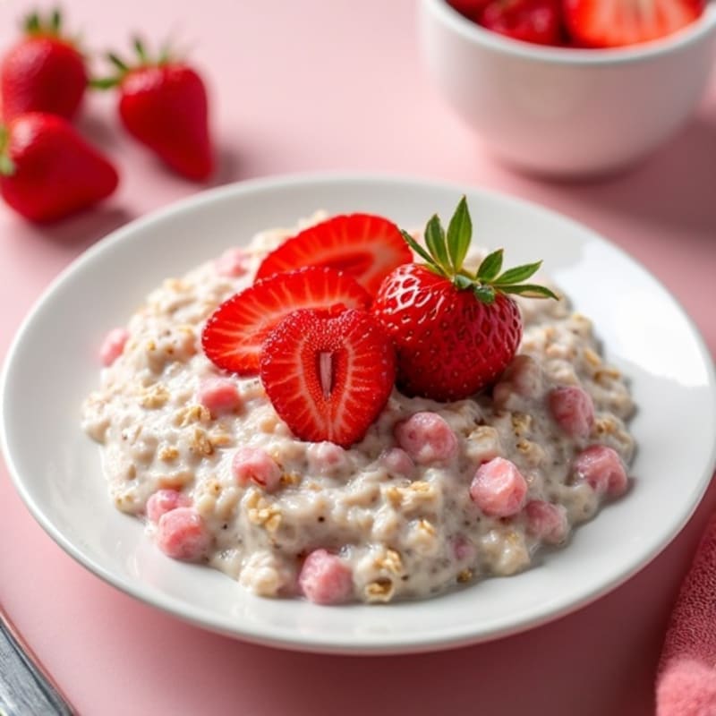Fresh Strawberry Creamy Overnight Oats