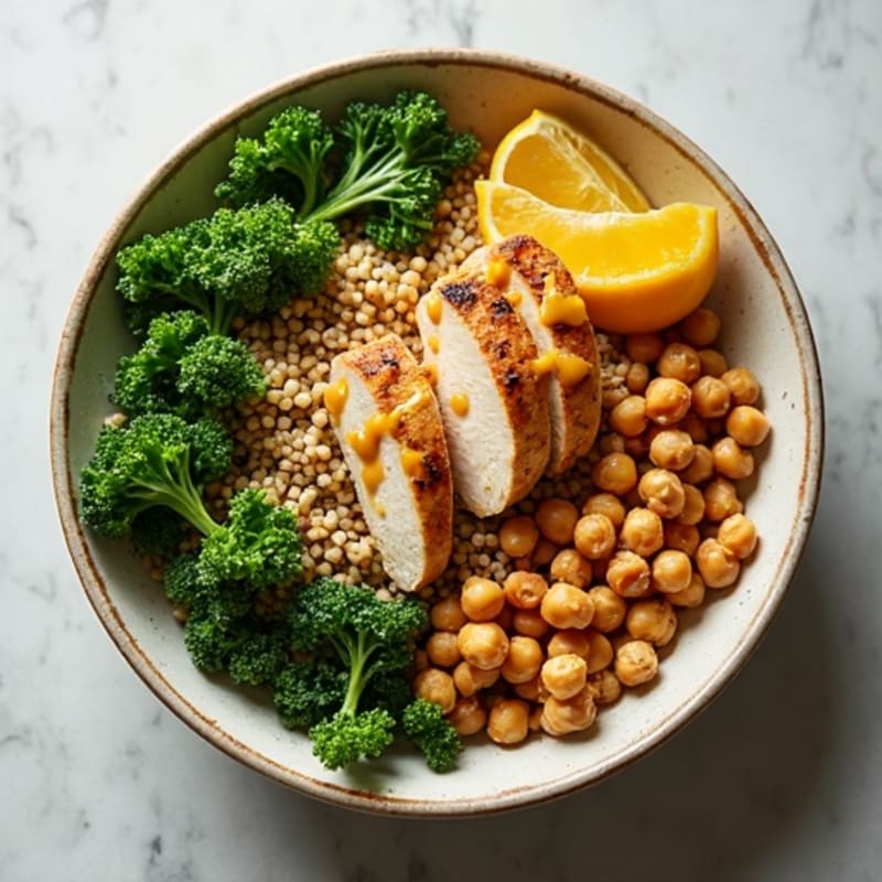 Crunchy Kale and Quinoa Power Bowl with Citrus-Tahini Dressing
