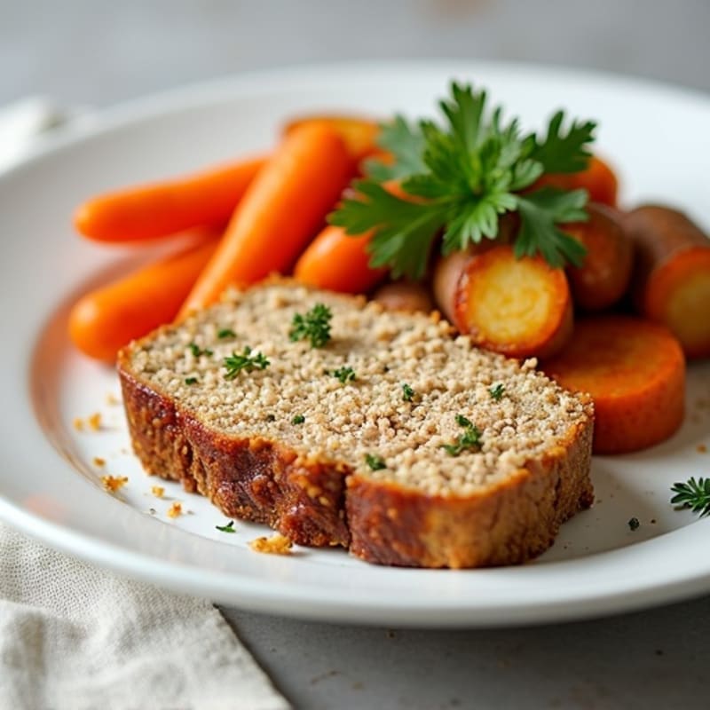 Lean Turkey Loaf with Roasted Root Vegetables