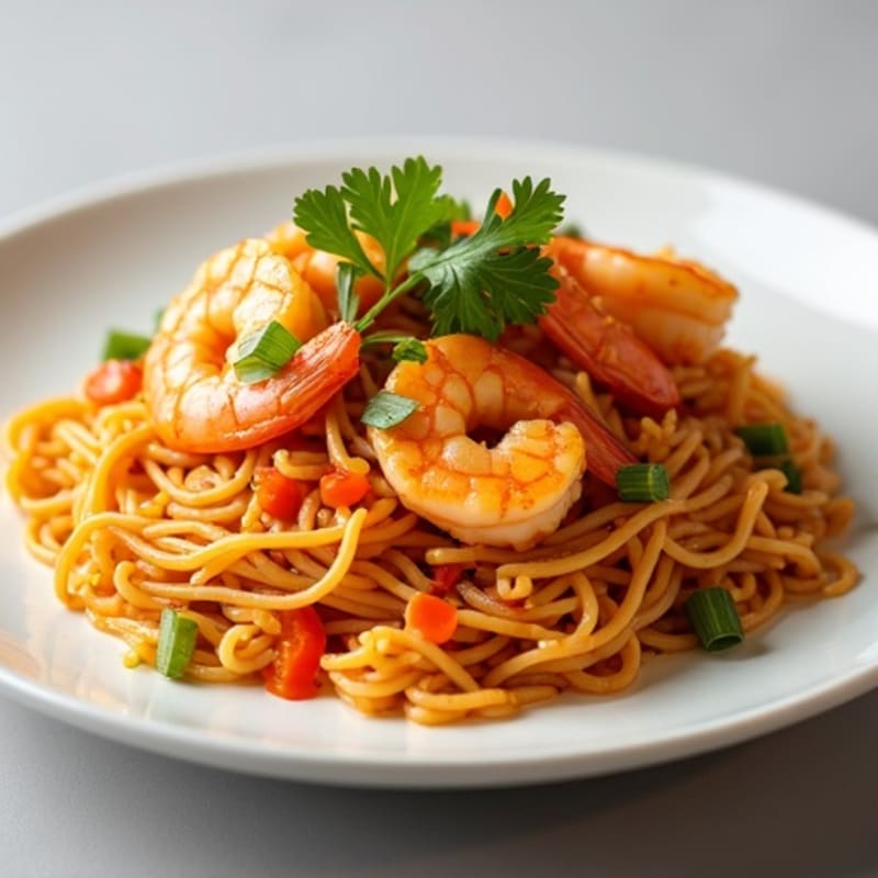 Citrus-Garlic Shrimp with Sweet Chili Rice Noodles
