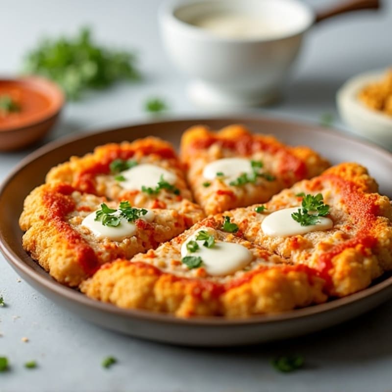 Crispy Buffalo Chicken Cauliflower Crust Pizza