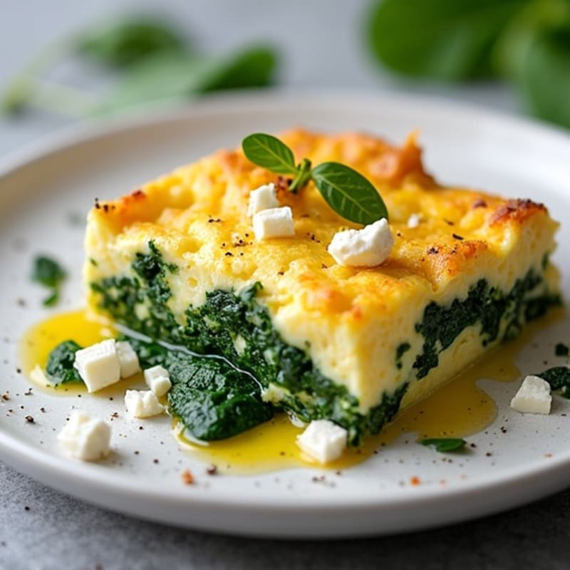 Savory Spinach Feta Egg Bake