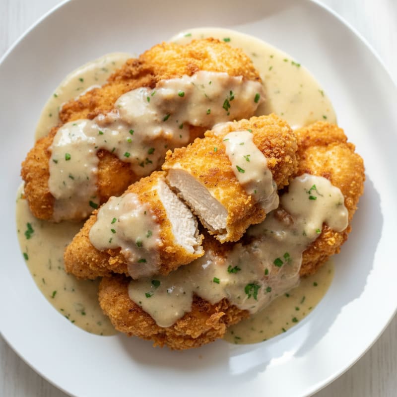 Buttermilk Fried Chicken with Creamy Gravy