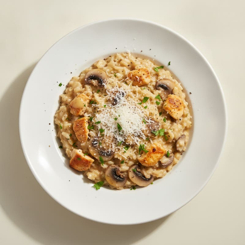 Creamy Mushroom Risotto with Parmesan