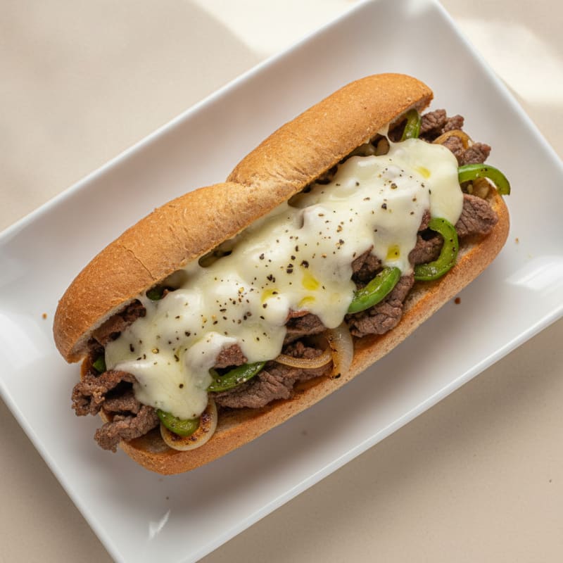 Classic Philly Cheesesteak Sandwich