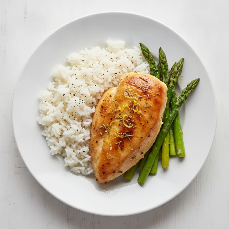 Lemon Herb Roasted Chicken with Rice