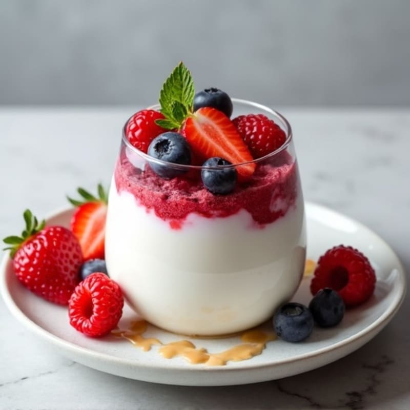 Silky Greek Yogurt Protein Mousse with Berries