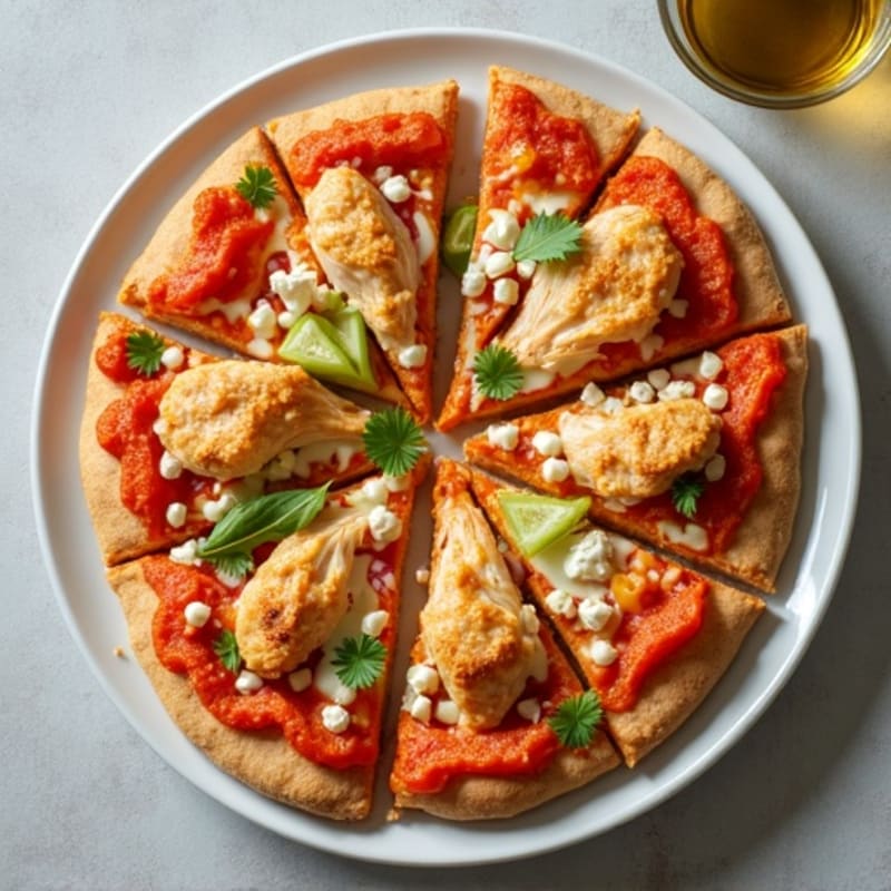 Sheet Pan Buffalo Chicken Pizza