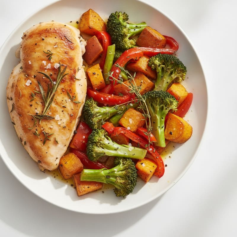 Herb-Roasted Chicken with Roasted Vegetables