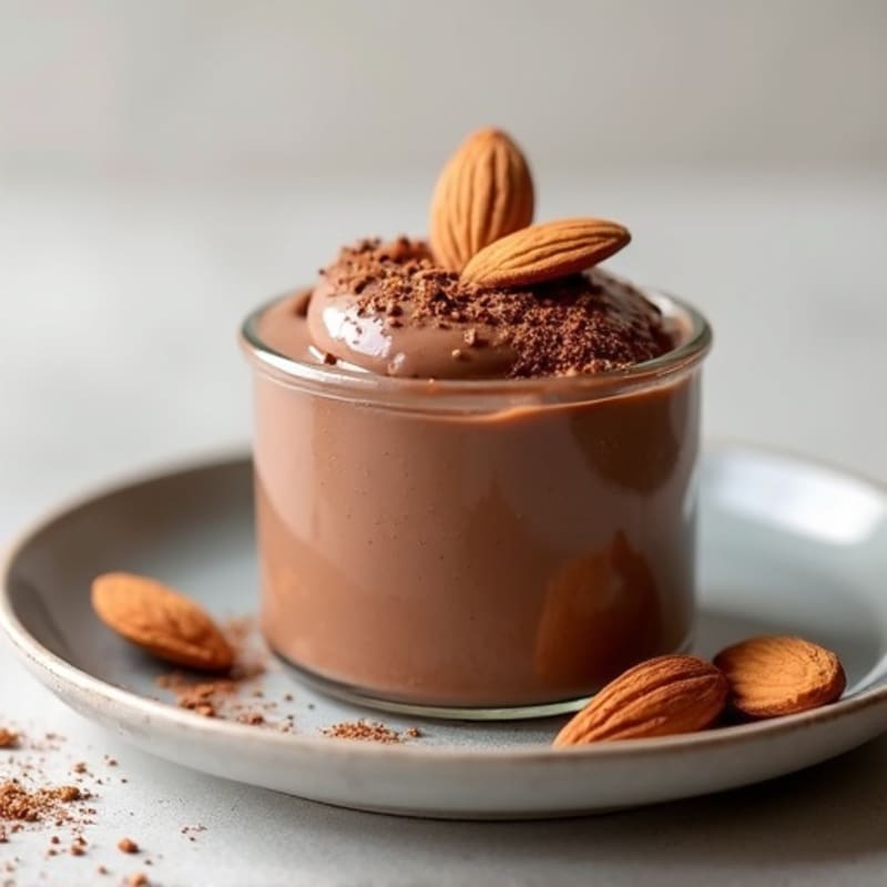 Creamy Chocolate Protein Pudding with Almond Butter