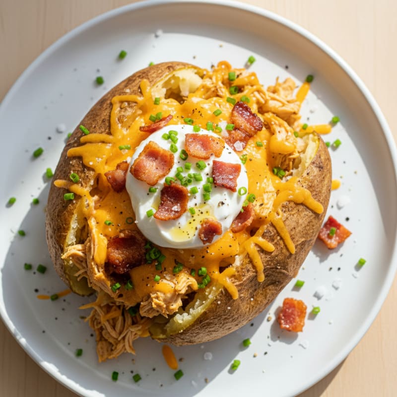 Loaded Baked Potato with Crispy Bacon